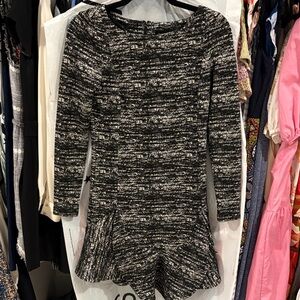 Banana Republic Black and White Long Sleeve Dress